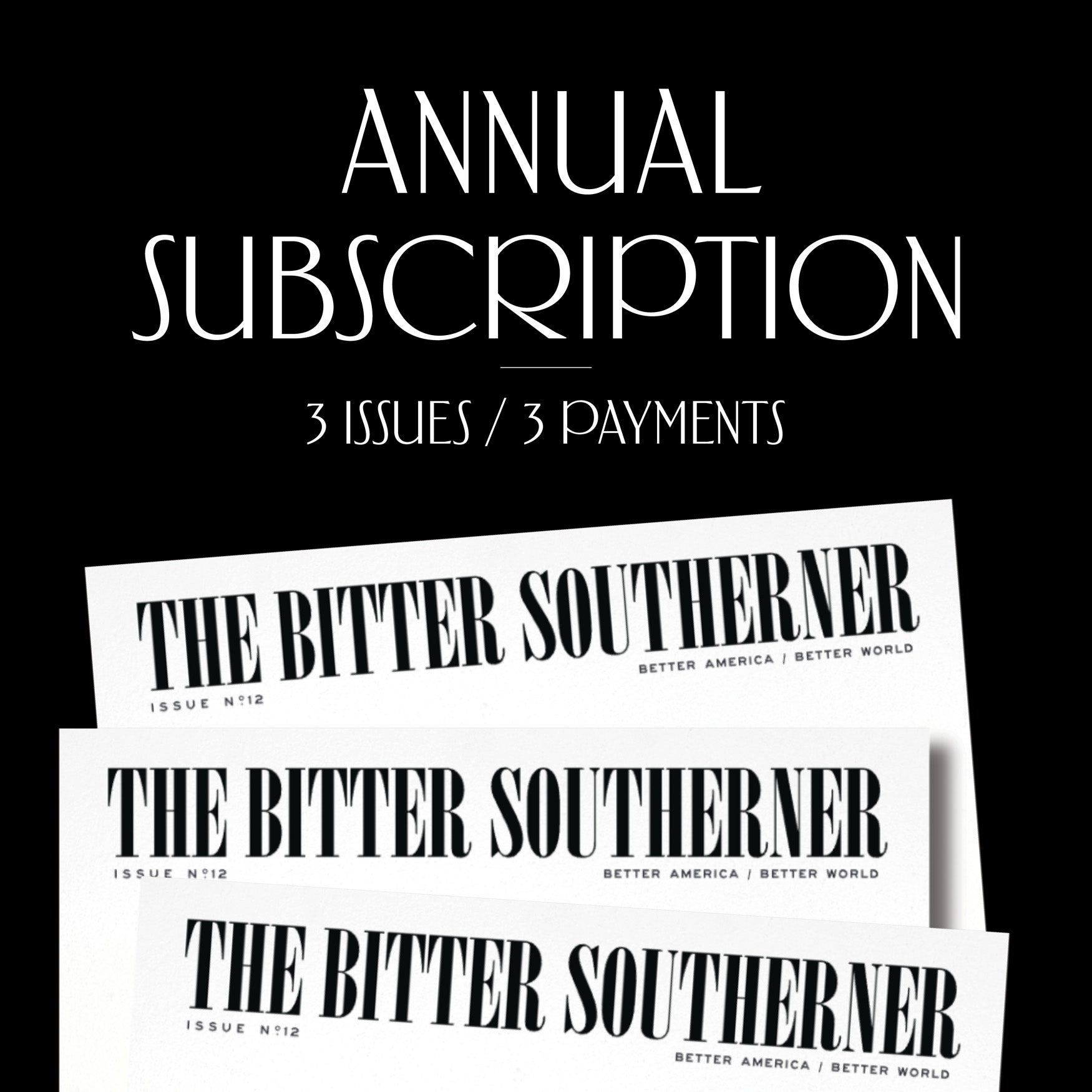 The Annual Subscription (3 Print Issues+3 payments)