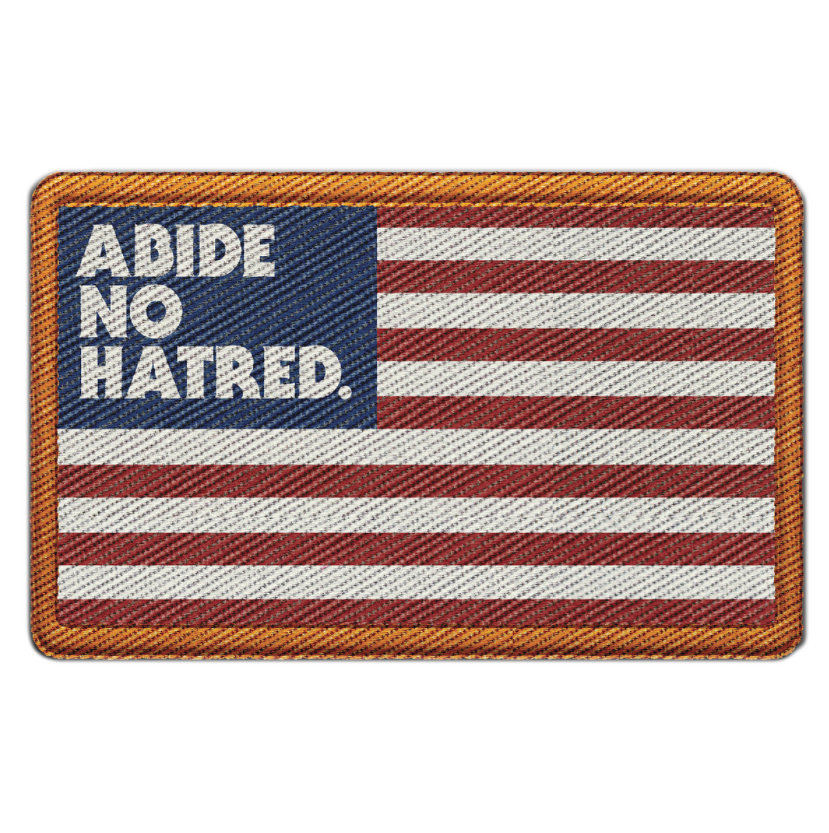 Abide No Hatred American Flag Patch