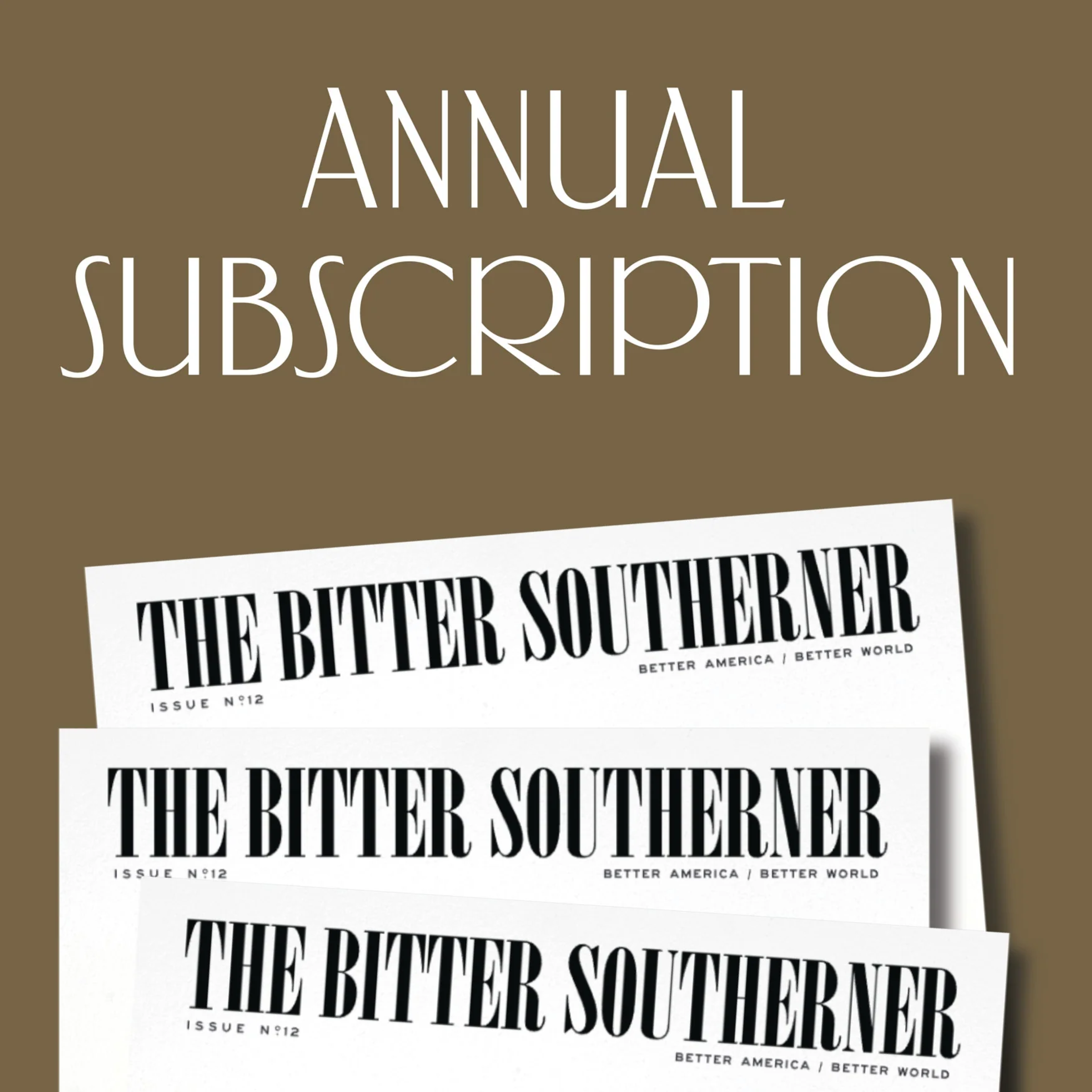 The Annual Subscription (Three Print Issues)