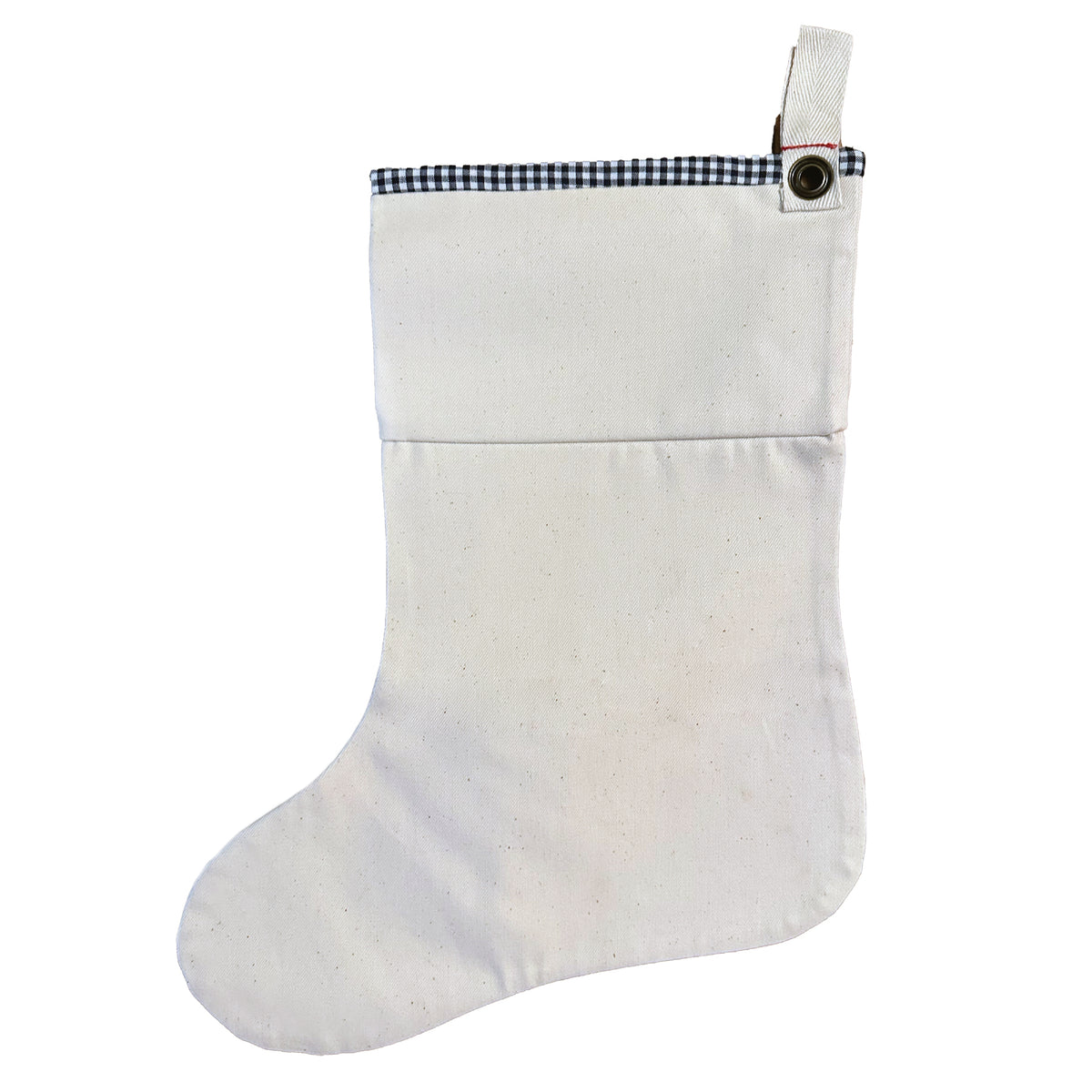 Canvas + Gingham Stocking