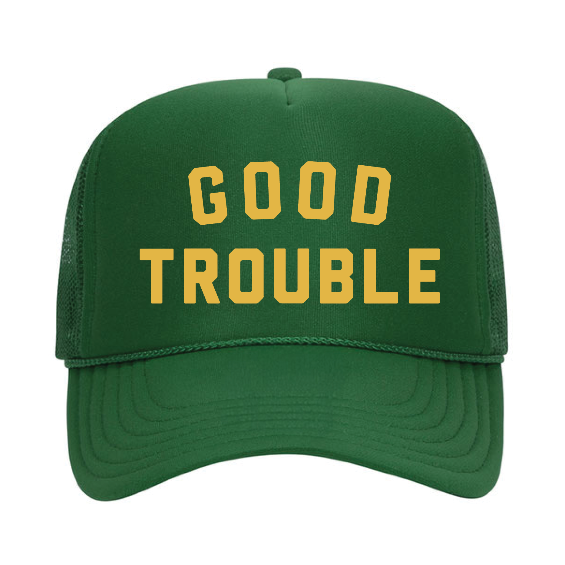 Good Trouble Trucker Hat (Green)
