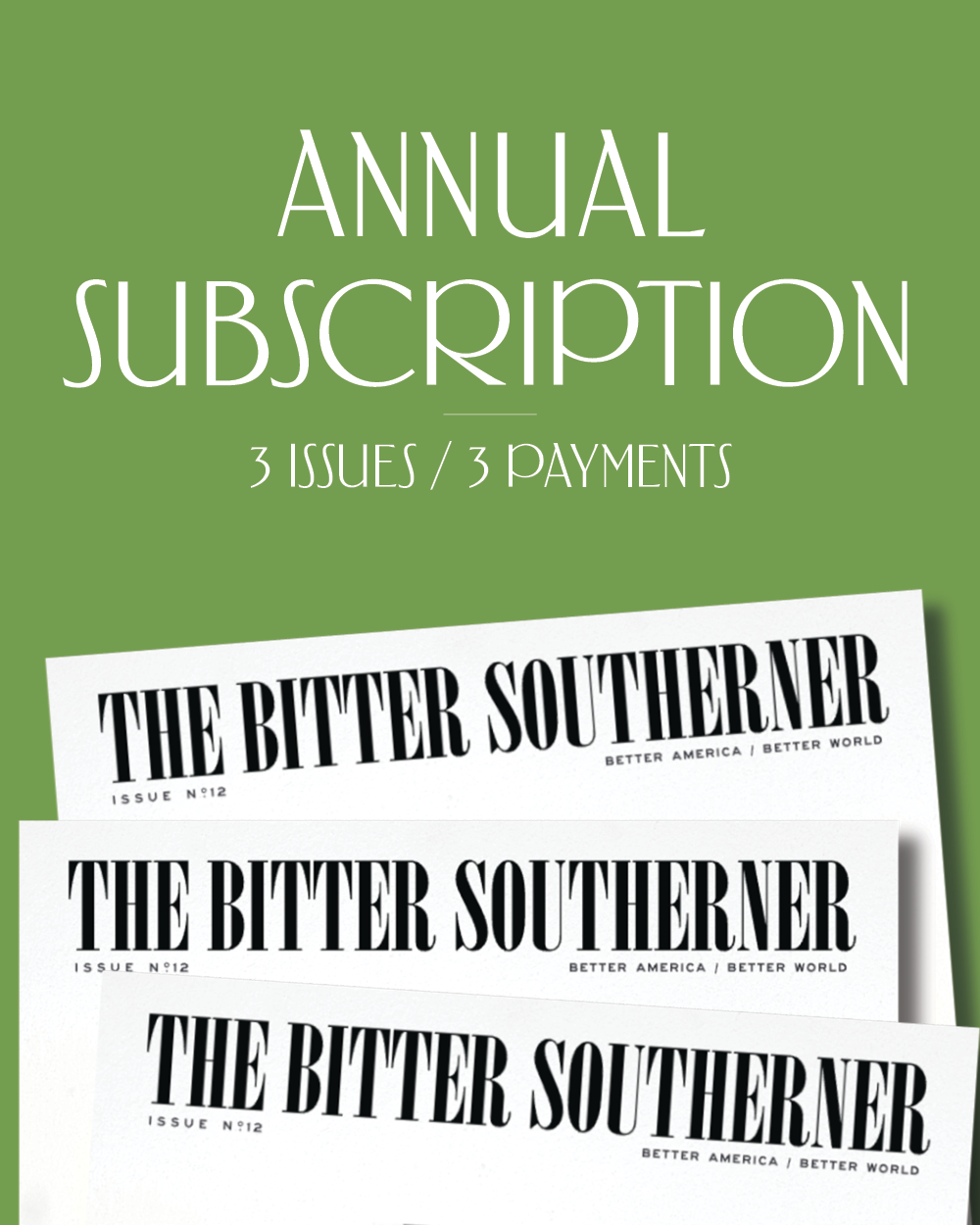 The Annual Subscription (3 Print Issues+3 payments)
