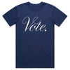 Vote Tee - Script (blue)