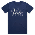 Vote Tee - Script (blue)